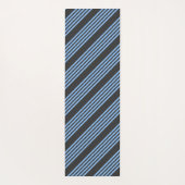 Blauw en houtskool met vijf strippen yogamat (Achterkant)