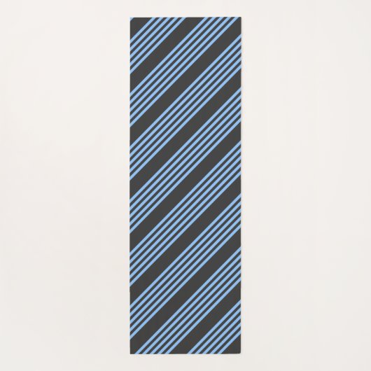 Blauw en houtskool met vijf strippen yogamat (Achterkant)