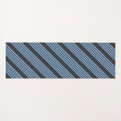 Blauw en houtskool met vijf strippen yogamat (Voorkant (horizontaal))