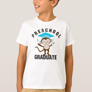 Blauw en houtskool   Voorschoolse Afstuderen T-shi T-shirt