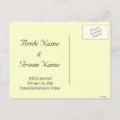 Blauw en Ivoor Save the Date Briefkaart (Achterkant)