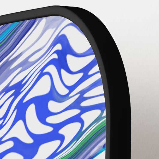 Blauw en kalkgroen kleurverfeffect pickleball paddle (Links Detail)