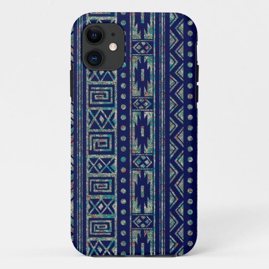 Blauw en kleurrijk Geometrisch Patroon 2 Case-Mate iPhone Case (Achterkant)