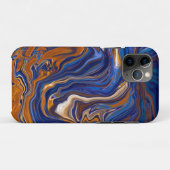 Blauw en koper Abstracte moderne kunst Case-Mate iPhone Case (Achterkant (horizontaal))