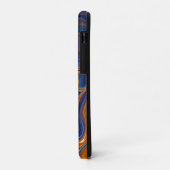 Blauw en koper Abstracte moderne kunst Case-Mate iPhone Case (Achterkant/links)