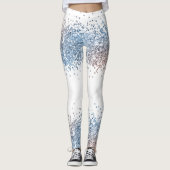 Blauw en koper leggings (Voorkant)