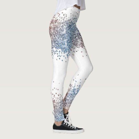 Blauw en koper leggings (Rechts)