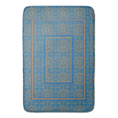 Blauw en Koper Tribal Badmat (Voorkant Verticaal)