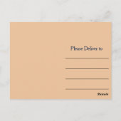 Blauw en Kopermarmer Dank u Briefkaart (Achterkant)