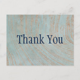 Blauw en Kopermarmer Dank u Briefkaart