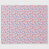 Blauw- en koraalpatroon cadeaupapier (Vlak)