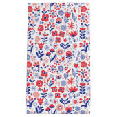 Blauw- en koraalpatroon klein cadeauzakje (Voorkant)