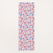 Blauw- en koraalpatroon yogamat (Voorkant)