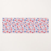 Blauw- en koraalpatroon yogamat (Voorkant (horizontaal))