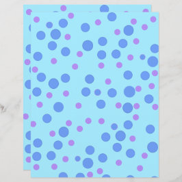 Blauw en Lavendel Polka Dots Scrapbook Papier