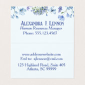 Blauw en Lavendel Wildflower Garden Gevouwen Visitekaartje (Binnenkant ongevouwen)