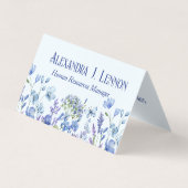 Blauw en Lavendel Wildflower Garden Gevouwen Visitekaartje (Voorkant)