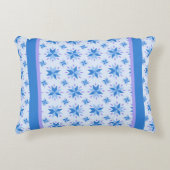 Blauw en lavender Star Quilt Pattern Accent Kussen (Voorkant)