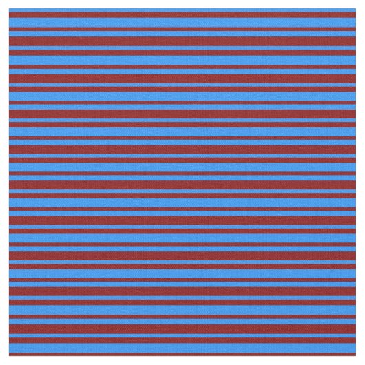 Blauw en lepel gekleurd Striped/Lined Pattern Stof (Close Up)