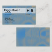 Blauw en licht bruin visitekaartje (Voorkant / Achterkant)