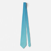 Blauw en licht Cyaan Aqua Gradient Ombré Stropdas (Voorkant)