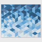 Blauw en lichtblauw tinten patroon cadeaupapier (Vlak)