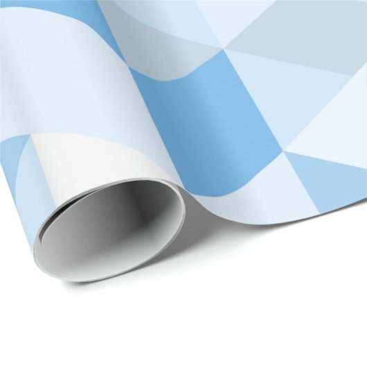 Blauw en lichtblauw tinten patroon cadeaupapier (Rol Hoek)
