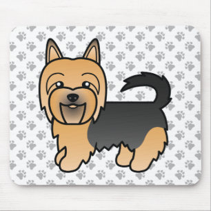 Blauw en lichtbruin Australische Terrier Schattige Muismat