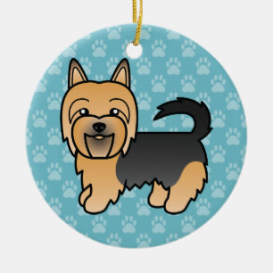 Blauw en lichtbruin Australische Terrierhond teken Keramisch Ornament