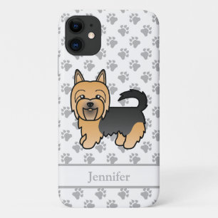 Blauw en lichtbruine Australische Terrier Schattig Case-Mate iPhone Case