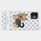 Blauw en lichtbruine Australische Terrier Schattig Case-Mate iPhone Case (Achterkant (horizontaal))