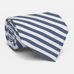 Blauw en lichtgrijs diagonaal streepje stropdas
