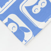 Blauw en Lila Aangepast monogram aangepast N1 Fleece Deken (Hoek)