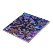 Blauw en Lila Camouflage Patroon Tegeltje (Zijkant)