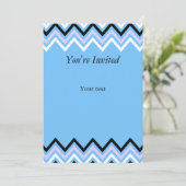 Blauw en Lila Chevron Pattern Kaart (Staand voorkant)