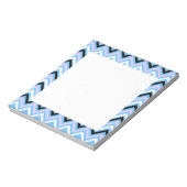 Blauw en Lila Chevron Pattern Notitieblok (Linkerzijde)