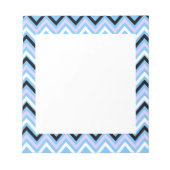 Blauw en Lila Chevron Pattern Notitieblok (Voorkant)