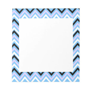 Blauw en Lila Chevron Pattern Notitieblok