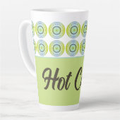 Blauw en limoengroen latte mok (Linkerhoek)