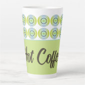 Blauw en limoengroen latte mok (Voorkant)