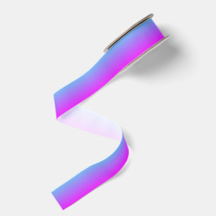 Blauw en Magenta Ombre Grosgrain Lint