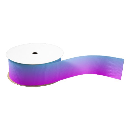 Blauw en magenta Ombre Grosgrain Lint (Spoel)