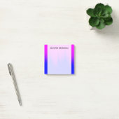 Blauw en magenta Streaks Patroon + Aangepaste naam Post-it® Notes (Kantoor)