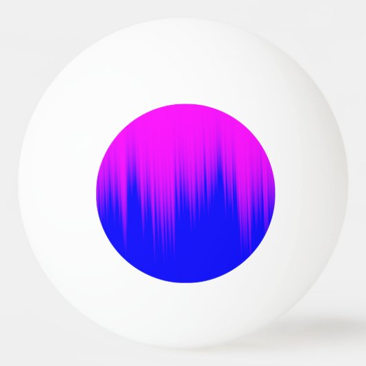 Blauw en magenta Streaks Patroon Pingpongbal (Voorkant)