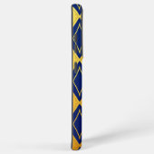 Blauw en Mango Gold Diamond Patroon Ontwerp Samsung Galaxy Hoesje (Rechterkant)