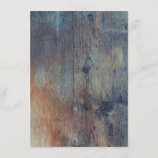 Blauw en Maroon Bloemen Wedding Informatie Gast Informatiekaartje (Achterkant)