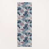 Blauw en mauve abstract terrazzo ontwerp yogamat (Voorkant)