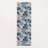 Blauw en mauve abstract terrazzo ontwerp yogamat (Achterkant)