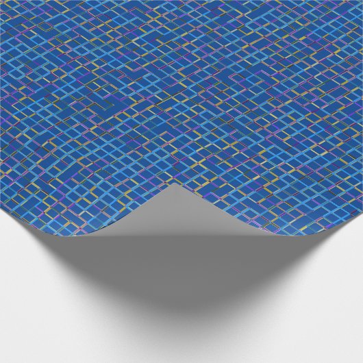 Blauw en meer cadeaupapier (Hoek)