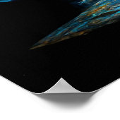 Blauw en mentaal Jazz geïnspireerd schilderen Poster (Hoek)